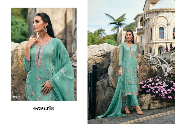 Zaveri Urfi Organza Readymade Suits Catalog
